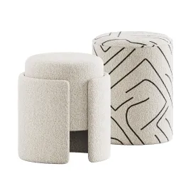 Lambhair Ottoman Renwill Rachelle Stools